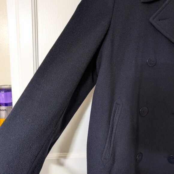 Brand New L.L. Bean Wool Cashmere Blend Women's Dark Navy Peacoat Size 14P - Picture 4 of 9